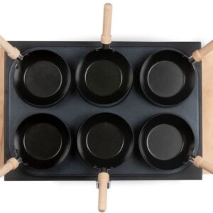 Wok and Hob 6 Domo Crepes - Apparaat 2 in 1 - 6 personen - 1000 W - Anti -adhesive (5411397150189)