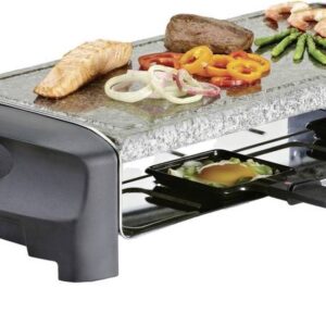 Princess Gourmetstel 162830 - Steengrill & Raclette Party - 8 personen - 42 x 21 cm - 1300 Watt - 2 meter snoer - Regelbare thermostaat (8712836320789)