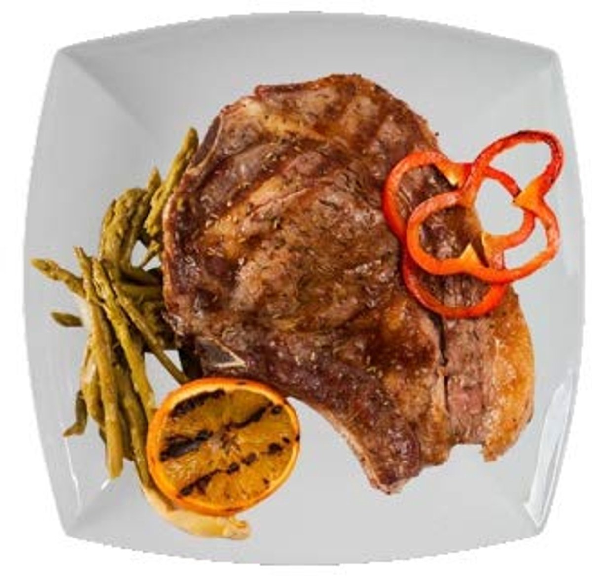 2-delige set Gourmet Steak- en Pastaborden XXL - 29 x 29 cm - Wit Hard Porselein (6153620363360)