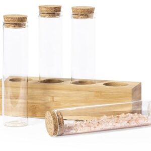 Kruidenset met 4 Glazen Reageerbuisstijl voor Koken en Botanicals (6153619123135)