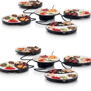 Princess Dinner4All - 8 Personen - Gourmetstel - Grill & Bakplaat - Extra lang 2 meter snoer - Vaatwasserbestendig - PFAS-vrij - Uitbreidingsset beschikbaar (8711658528250)