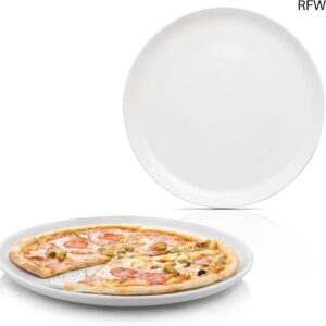 RFWR® Pizzabordenset 2-delig - Grote Porseleinen Servies voor Pizza - Vaatwasmachinebestendig en Krasbestendig (8721316136123)
