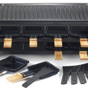 raclettemachine 8 personen 1200w + grill - kitchen chef - kcwood.8rp (3485617779766)