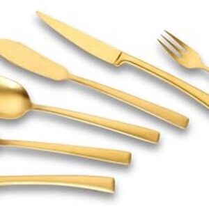 42-delig Gold Edition Eetbestek voor 6 Personen - Luxe Roestvrij Staal, Gematteerd, Inclusief Opbergcassette (9101001543624)