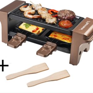 Bestron Gourmetset - AGR102CO - 350W - Bakplaat 2 personen - Incl. 2 pannen, spatels - Koper (8712184064083)