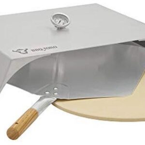 Hoogwaardig Pizza-opzetstuk voor Gasbarbecue met Thermometer - 56 x 39 cm (9101001578039)