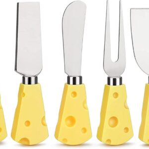 Kaasmessenset van Roestvrij Staal - 5-delige Set voor Kaasliefhebbers, Perfect voor Feestjes en Gelegenheden (9101043373609)