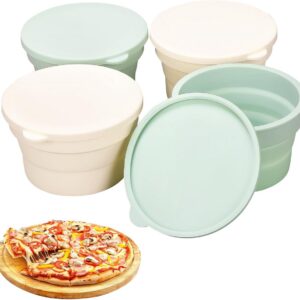 Pizzaballenbox set van 4 - Ruimtebesparende fermentatieboxen voor pizzadeeg (9101043725866)