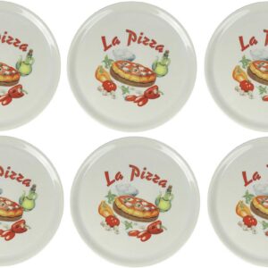 Pizzaborden met decoratie 6 stuks, Ø 31 cm (9101043924306)