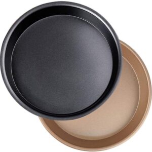 Set van 2 Ronde Pizza Bakvormen - Anti-Aanbak - 23 cm - Zwart/Goud (9101034160614)