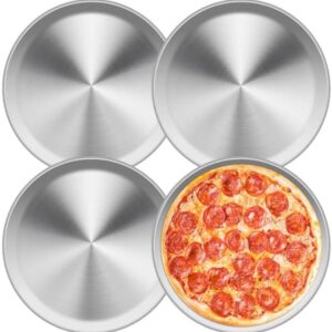 Set van 4 roestvrijstalen pizza vormen 26 cm - extra dikke bakvorm en grillplaat - vaatwasmachinebestendig (9101044746136)