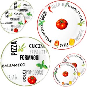 Set van 6 witte pizzaborden Ø 31 cm voor pizza en aperitief (9101043015356)