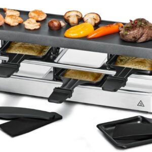 Aura® Gourmetstel 4 personen - Gourmetstellen - Gourmet - Zilver - 44cm x 14cm x 11cm (6153252925967)