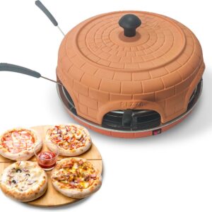 BluMill Pizza Oven - 6 Personen - 1100 Watt - Pizzamaker - Mini Pizzaoven - Incl. Deegvorm en Spatels (8720246427417)