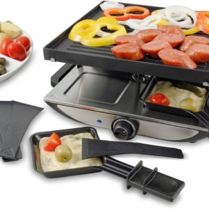 REN® Gourmetstel 4 Personen - Gourmetstel - Gourmetstel 4 person - met pannetjes en schuiven Zwart - 26cm x 30cm x 13cm (6153538842872)