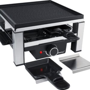 Steba RC104 - Gourmet & Raclette set - 4 personen - extra lang 2 m snoer - hoogwaardige aluminium plaat (4011833303677)