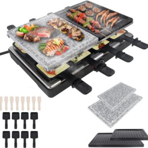 Zyrex® Gourmetstel 8 personen - Gourmetstellen - Gourmet - Zwart - ‎38cm x 27cm x 12cm (6153230212270)