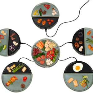 Bourgini Chef's Dinnerparty Gourmetstel - Glazed Grey - 5 Personen - Bakplaat - PFAS-vrij - Vaatwasserbestendig (8721154800613)