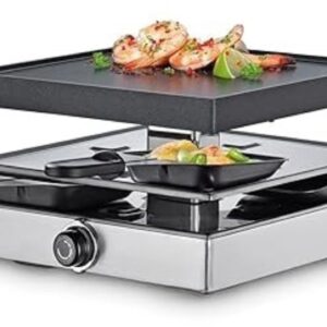 Florixa® Gourmetstel 4 personen - Gourmetstellen - Gourmet - Zilver - 22cm x 14cm x 22cm (6153231487448)