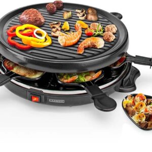 Melissa 16300032 - Raclette en Gourmetset - 6 Personen - 800 W - Ø 29 cm - Antiaanbaklaag (8711902090076)