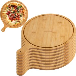 Pizzaborden Set - Houten Platen - Pizza Serveren - Natuurlijk Bamboe - Tot 255 cm - Houtkleur (9101165832947)