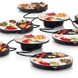 Princess Dinner4All 6 Personen - 103080 & 103082 Gourmetstel - Grill & Bakplaat - Extra lang 2 meter snoer - Vaatwasserbestendig - PFAS-vrij - Uitbreidingsset beschikbaar (8711658528243)