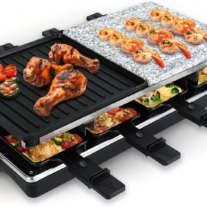 RWB® Gourmetstel 8 Personen - Gourmetstel 8 persoons - Gourmetstel - Zwart - ‎43 x 3 x 13 cm (6154434944998)