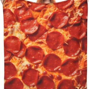 Realistisch Pizza Dekentje - Zacht Flanel Plaid als Origineel Cadeau (9101109472574)