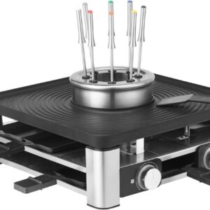 SVN® Gourmetstel 8 Personen - Gourmetstel - Gourmetstel 4 Personen - Zwart - 42cm x 41cm x 20cm (6153241376367)