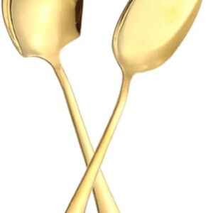 2 Stuks Gouden Serveergerei Lepels voor Restaurant en Thuisgebruik (6153950221231)