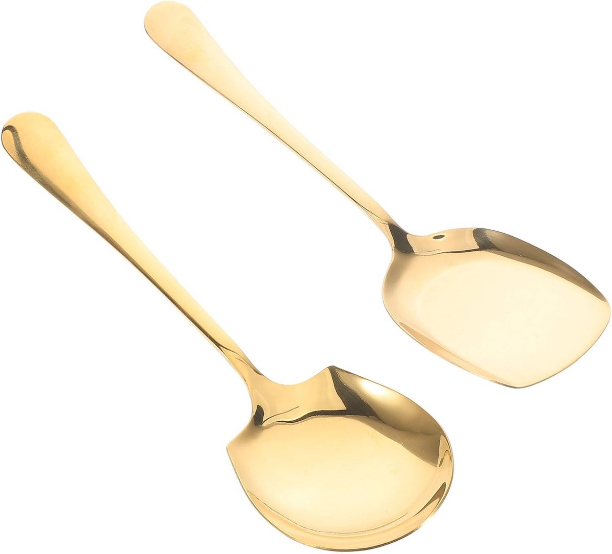 2 Stuks Gouden Serveergerei Lepels voor Restaurant en Thuisgebruik (9101037724998)