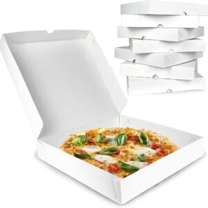 8 Stuks Witte Pizza Dozen 30x30x4.9 cm - Stevige Kartonnen Doos voor Zelfgemaakte Pizza en Ambachten (9101120489919)