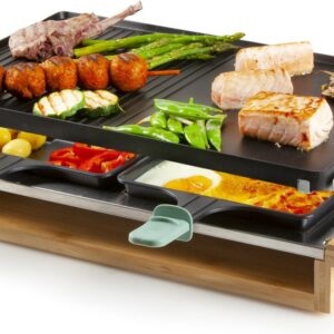 DOMO DO9246G - Gourmetset Bamboo - 8 pannen + 4XL diepe pannen - Zwart (5411397147455)