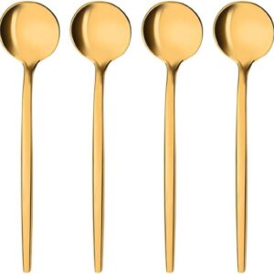 Gouden Espressolpels Set van 6 - Roestvrij Staal voor Koffie en Desserts (9101014280523)