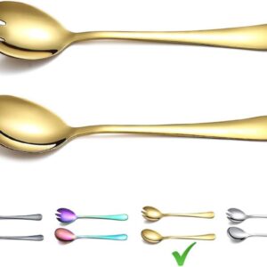 Gouden Salade Server Set van Roestvrij Staal met Titanium Vergulding (9101037682182)
