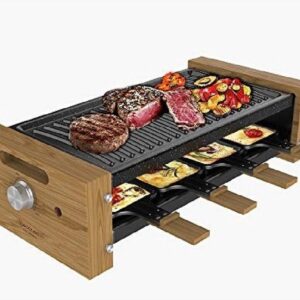 Gourmetstel & Grill - Cecotec Cheese&Grill 8200 Wood Black 1200 W (8435484030908)