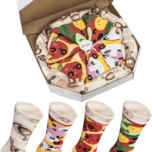 Kleurrijke Pizza Sokken Set - 4 Paar Prachtige Unieke Ontwerpen (9101019671180)