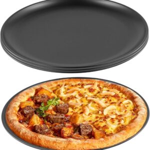 Pizza Pannen Set - Bakplaten Ronde Bakplaat - Thuis Bakken - Dubbellaags Antiaanbak - 26cm Diameter - Zwart (9101177994664)