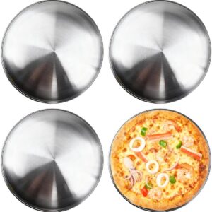Pizza Platen Set - Pizza Bakplaten - Bakken en Serveren - Roestvrij Staal - 30 cm - Zilver (9101178454563)