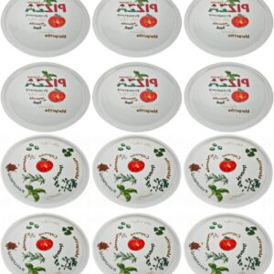 Pizzaborden Set - Servies Platen - Pizza Eten - Vaatwasserbestendig - Ø 30 cm - Pomodoro Spezia (9101179991401)