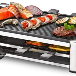 RONN® Gourmetstel 8 Personen - Gourmetstel - Gourmetstel 4 Personen - Zwart/Zilver - 27cm x 55cm x 12cm (6155942780702)