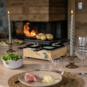 RUX® Gourmetstel 4 personen - Gourmetstellen - Gourmet - Zwart -‎ 26cm x 25cm x 15cm (6155947626647)