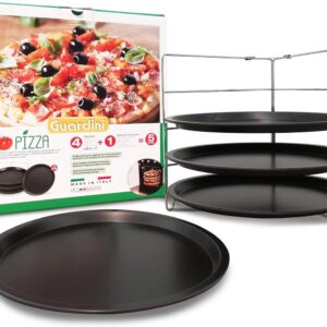 Set van 4 pizzavormen met houder voor perfecte pizza's (9101139030706)