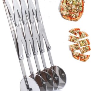 Multifunctionele Pizzasnijder met 5 Wielen - RVS Deegsnijder en Taartverdelger voor Keuken en Bakken (3285471778567)