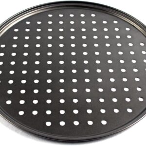 Perforated Non-Stick Pizza Pan van Carbonstaal voor Thuisgebruik en Restaurants - 24.5CM Bakvorm voor Perfecte Pizza's en Broodjes (3840870262002)