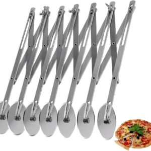 Verstelbare Deegsnijder met 7 Wielen van Roestvrij Staal - Ideaal voor Pizza en Pannenkoeken (9101015181393)