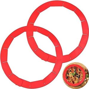 Verstelbare siliconen taartkorstbeschermers - 2 stuks voor het bakken van taarten en pizza's, geschikt voor 8-11,4 inch taarten, keukenaccessoires voor perfecte korsten (2841974392665)
