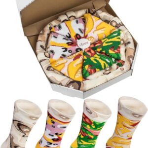 Zomerse Pizza Sokken Mix - 4 Paar voor Dames en Heren (9101143010046)